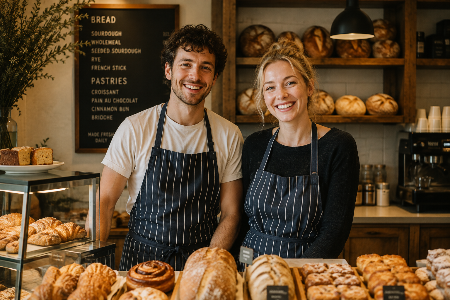 Behind the counter at WALNUT Bakery